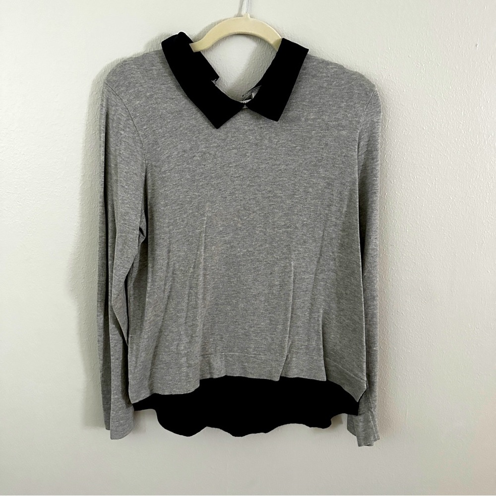 J. Crew new gray cotton pullover size m